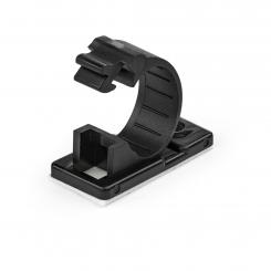StarTech.com 100 Clips de Gestión de Cableado Adhesivos - Negro - Organizador de Cableado para Escritorios/Oficinas - Mordaza de Nylon Autoadhesiva con Clasificación contra Fuego UL/94V-2