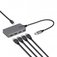 StarTech.com 5G4AC-USB-A-HUB hub de interfaz USB 3.2 Gen 1 (3.1 Gen 1) Type-A 5000 Mbit/s Gris
