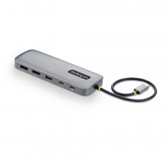StarTech.com Adaptador Multipuertos USB-C a DP de Dos Pantallas - Mini Dock Tipo C 10 en 1 DisplayPort - PD de Carga de 100W - 2x 4K 60Hz - Hub Ladrón de 5Gbps de 5 Puertos - Red Ethernet GbE