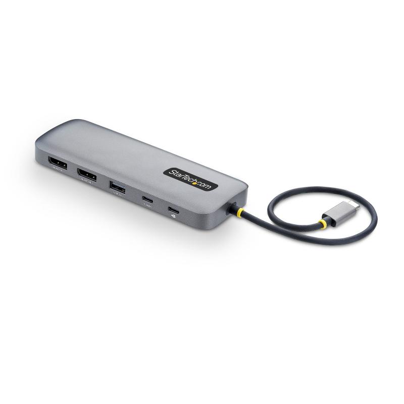 startechcom-adaptador-multipuertos-usb-c-a-dp-de-dos-pantallas-mini-dock-tipo-c-10-en-1-displayport-pd-de-carga-de-100w-2x-4k-60hz-hub-ladron-de-5gbps-de-5-puertos-red-ethernet-gbe