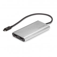 StarTech.com Adaptador Thunderbolt 3 a Dos Monitores HDMI 2.0 - Certificado para Thunderbolt 3 4K de 60Hz - Adaptador Conversor de Vídeo HDMI para Dos Monitores - Compatible con Mac y Windows - HDMI para Dos Pantallas 4K