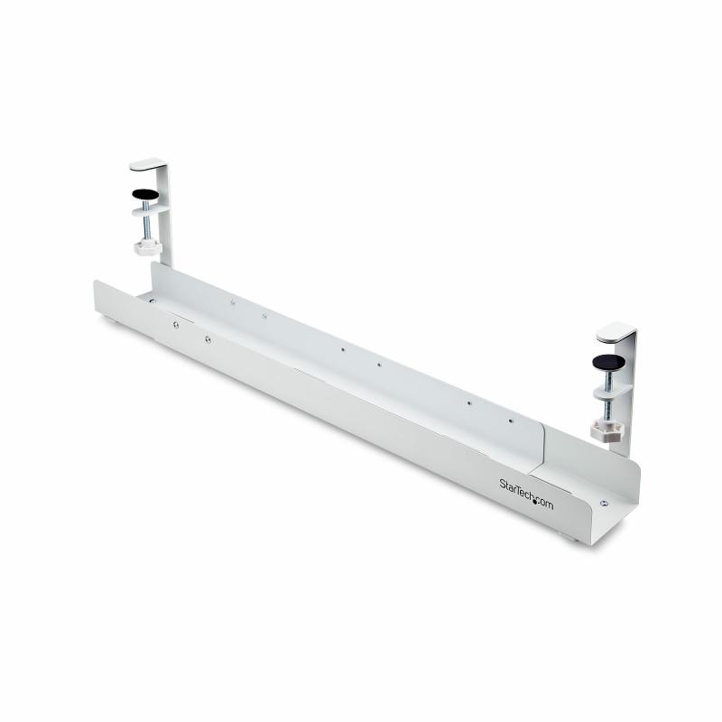 startechcom-bandeja-gestionador-de-cables-negro-soporte-de-regleta-para-debajo-del-escritorio-ajustable-en-longitud-fijacion-con-mordaza-instalacion-sin-perforaciones-blanco