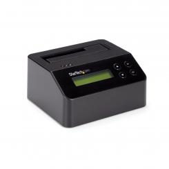 StarTech.com Borrador Autónomo USB 3.0 a SATA III de 1 Bahía para Disco Duro o SSD - Sanitizador - 4Kn - 9 Modos de Borrado - Pantalla LCD - Puerto DB-9 de Impresora - TAA