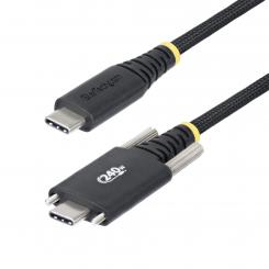 StarTech.com Cable Cargador USB-C de 3m - Tornillos Laterales de Fijación - Cable USB Tipo C de Carga EPR de 240W (5A) - Cable USB 2.0 - Cable Resistente con Recubrimiento de Silicona - USB-IF