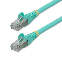 StarTech.com Cable de 2m de Red Ethernet CAT6a - Aguamarina - Low Smoke Zero Halogen (LSZH) - 10GbE - 500MHz - PoE++ de 100W - Snagless sin Pestillo - RJ-45 - Cable de Red S/FTP