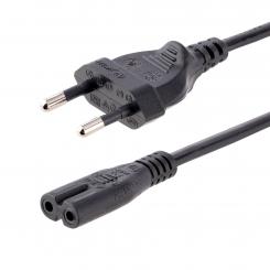 StarTech.com Cable de 3m de Alimentación para Ordenador Portátil o Impresora , UE a C7, 2,5A 250V, 18AWG, Cable de Repuesto para Portátil, Cable Cargador para Ordenador Portátil