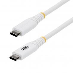 StarTech.com Cable de Carga USB-C Reforzado 2m - Cable Tipo C - PD 240W EPR 5A - USB 2.0 para Portátil - Duradero y Ultraflexible - Blanco - Certificado USB-IF