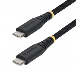 StarTech.com Cable de Carga USB-C Trenzado de 1m - Cable Cargador USB Tipo C para Portátil - Cable Resistente para Carga de Dispositivos - Trenzado de Nailon TPE - USB 2.0 - PD 60W 3A