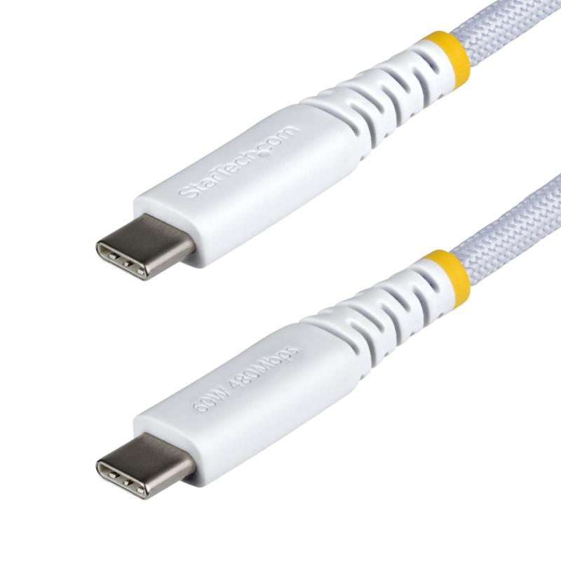 startechcom-cable-de-carga-usb-c-trenzado-de-3m-cable-cargador-usb-tipo-c-para-portatil-cable-resistente-para-carga-de-dispositivos-trenzado-de-nailon-tpe-usb-20-pd-60w-3a-blanco