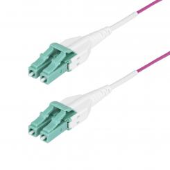StarTech.com Cable de Fibra Óptica Multimodo OM4 LC a LC UPC de 30m - 50/125µm - 40G/100G - Violeta Érica - LOMMF/VCSE - Cable Uniboot de Fibra - Clasificación Riser OFNR