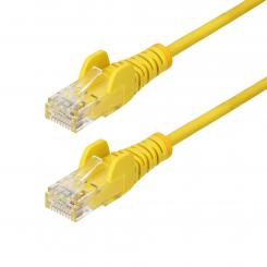 StarTech.com Cable de Red Ethernet CAT6 Delgado sin Enganches Amarillo de 7m - Cable RJ45 Snagless Slim 28AWG - Alambre de Cobre Puro - PoE 100W - con Alivios de Tensión - LSZH - Probado con Fluke