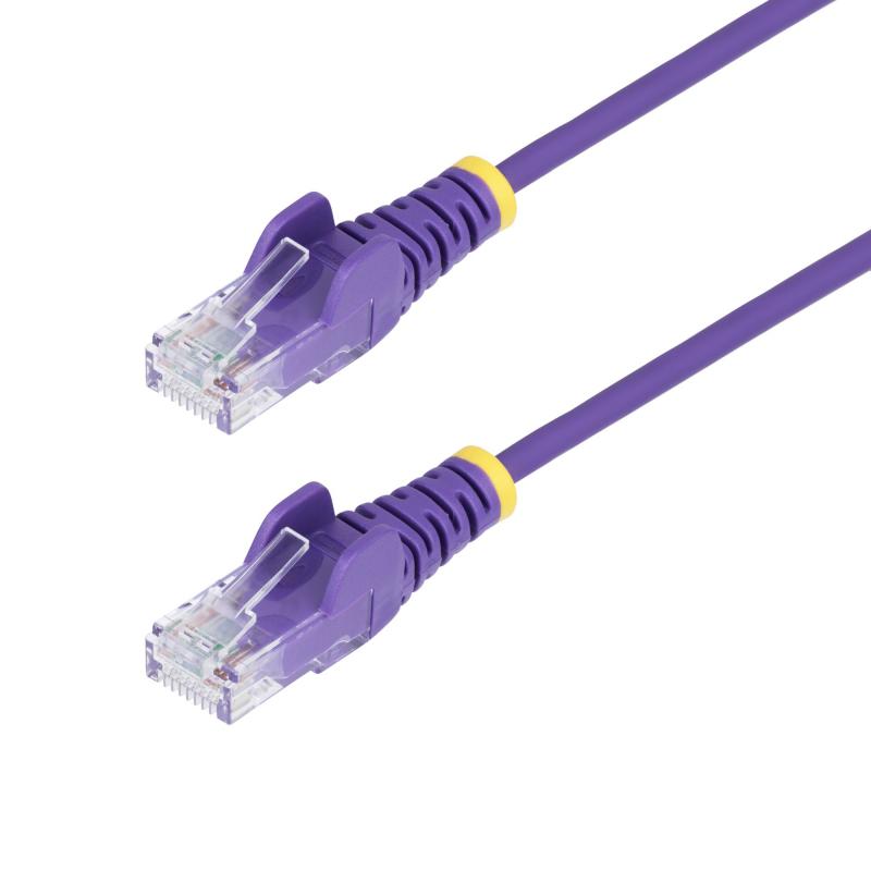 startechcom-cable-de-red-ethernet-cat6-delgado-sin-enganches-morado-de-1m-cable-rj45-snagless-slim-de-28awg-alambre-de-cobre-puro-poe-100w-con-alivios-de-tension-lszh-probado-con-fluke