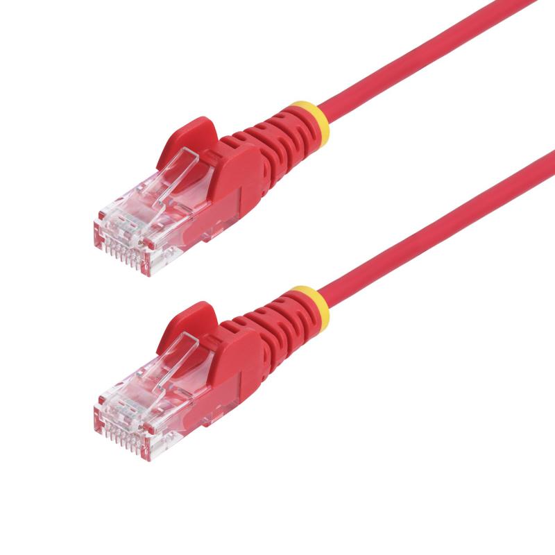 startechcom-cable-de-red-ethernet-cat6-delgado-sin-enganches-rojo-de-3m-cable-rj45-snagless-slim-28awg-alambre-de-cobre-puro-poe-100w-con-alivios-de-tension-lszh-probado-con-fluke