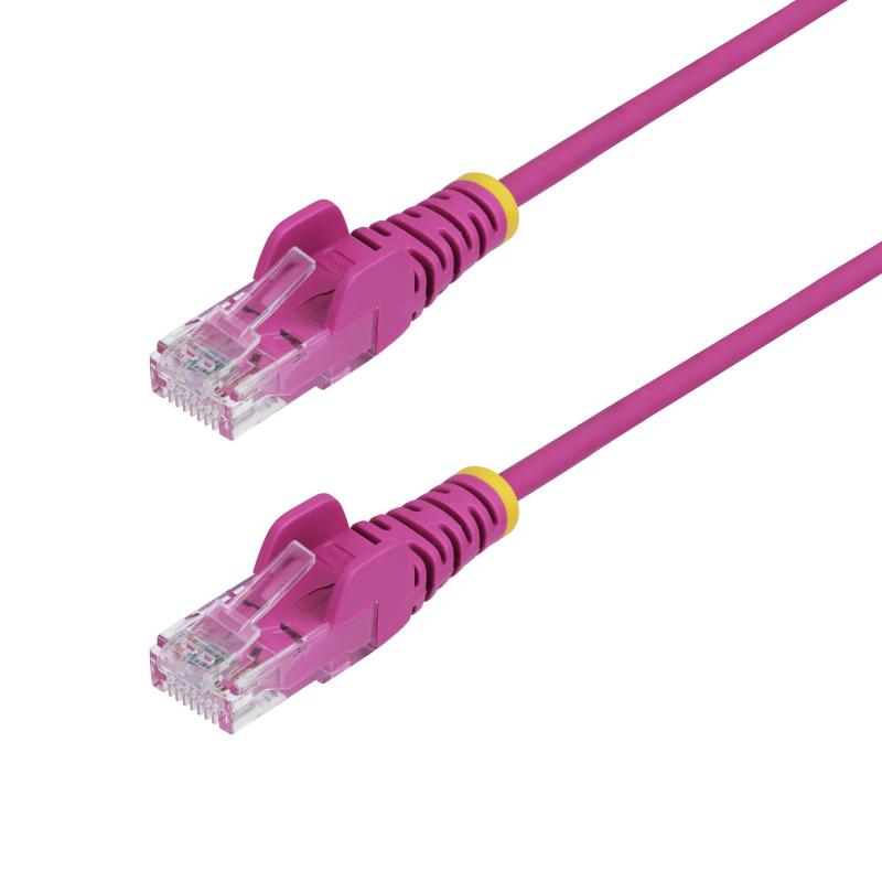 startechcom-cable-de-red-ethernet-cat6-delgado-sin-enganches-rosa-de-25m-cable-rj45-snagless-slim-28awg-alambre-de-cobre-puro-poe-100w-con-alivios-de-tension-lszh-probado-con-fluke