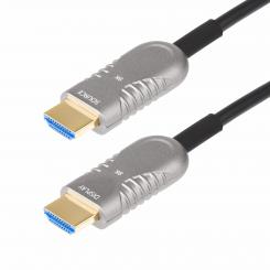 StarTech.com Cable HDMI 2.1 Híbrido Activo Óptico AOC de 30,4m - CMP Plenum - Cable HDMI 2.0/2.1 de Ultra Alta Velocidad 8K de Fibra Óptica - 48Gbps - 8K 60Hz/4K 120Hz - HDR10+/FRL/TMDS/eARC