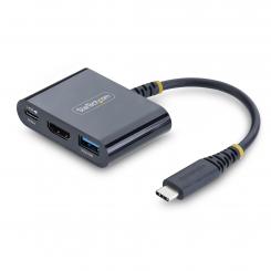 StarTech.com Dock Hub Multipuertos USB Tipo C a HDMI - Adaptador Multipuertos USB-C a HDMI - Carga de 140W - Hub Ladrón USB de 5Gbps - HDMI 4K60Hz - Para MacBook / Dell / Thinkpad / HP / iPad - Negro