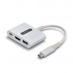 StarTech.com Dock Hub Multipuertos USB Tipo C a HDMI - Adaptador Multipuertos USB-C a HDMI - Carga de 140W - Hub Ladrón USB de 5Gbps - HDMI 4K60Hz - Para MacBook / Dell / Thinkpad / iPad - Blanco