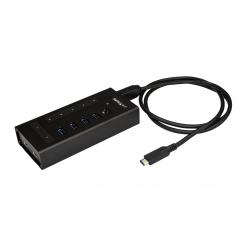 StarTech.com Hub Concentrador USB 3.0 USB A a 5x USB-A y 2x USB Tipo C de 7 Puertos - Ladrón USB a USBC Industrial