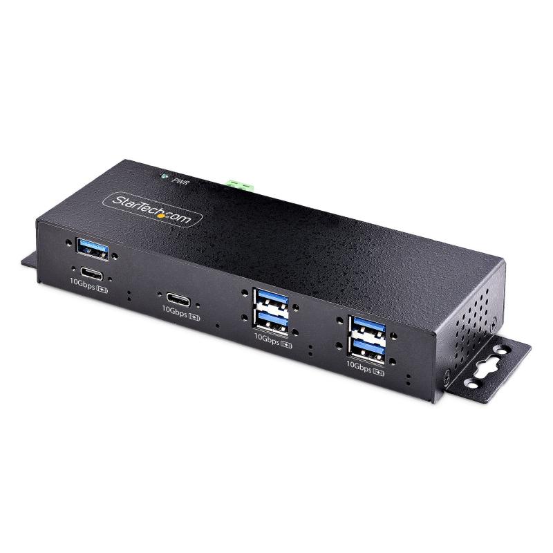 startechcom-hub-industrial-de-7-puertos-usb-de-10gbps-usb-a-y-usb-c-con-adaptador-de-alimentacion-montable-ladron-usb-de-5-puertos-usb-a-y-2-puertos-usb-c-de-bajada-proteccion-esd-taa