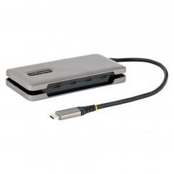 StarTech.com Hub USB C de 4 Puertos, 4 Puertos USB Tipo C, USB 3.1 de 10Gbps - Concentrador Ladrón USB Tipo C con Entrega de Alimentación PD de 100W Pass Through - con Cable de 25cm