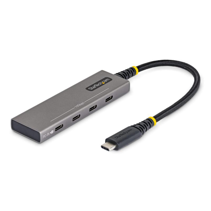 startechcom-hub-usb-c-de-4-puertos-ladron-tipo-c-de-4-puertos-pd-de-carga-de-100w-10gbps-4x-puertos-tipo-c-aluminio-reciclado-proteccion-contra-sobrecorriente-para-macbook-dell-ipad