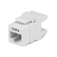 StarTech.com Jack Conector de Pared Módulo Keystone RJ45 Hembra Cat6 de Red 180º - Blanco - Tipo 110