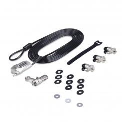 StarTech.com Juego de Candado para Ordenador de Sobremesa o Portátil y Periféricos - Cable de 3m de Acero - Candado Antirrobo - K-Slot - para 3 Dispositivos - Candado de Combinación