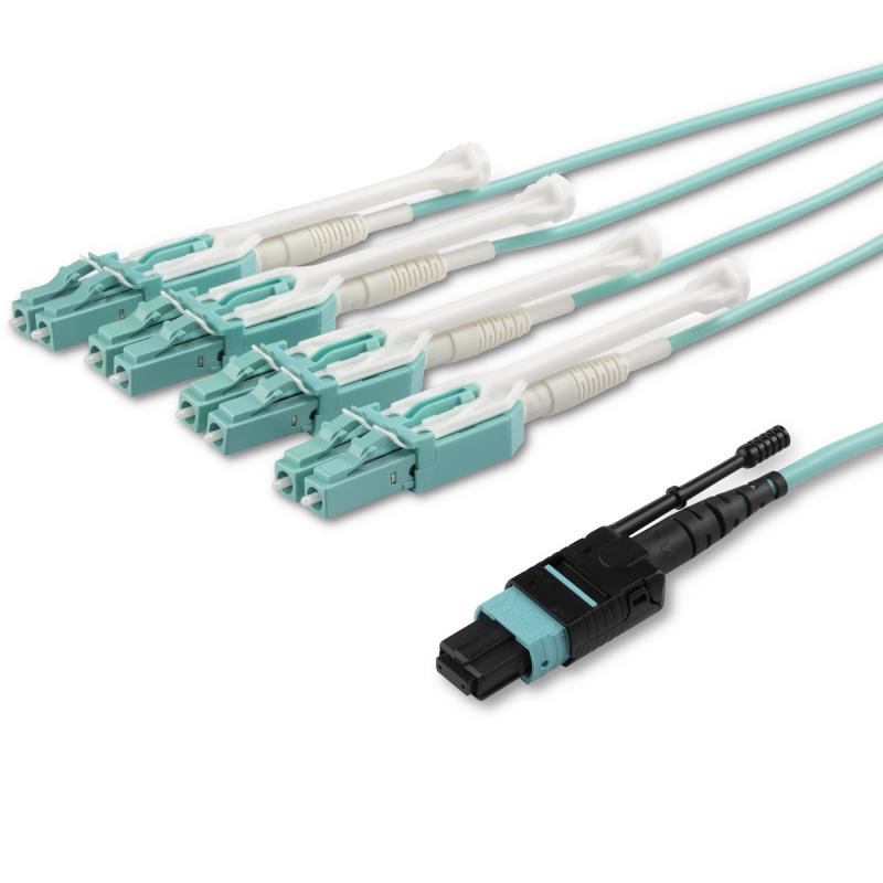 startechcom-mpo8lcpl2m-cable-de-fibra-optica-2-m-mpo-mtp-8x-lc-om3-color-aguamarina