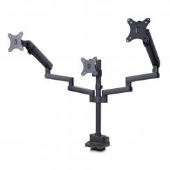 StarTech.com Soporte de Escritorio para 3 Monitores VESA 75x75/100x100 de 27 Pulgadas - Grommet o Abrazadera en C - Ajuste sin Herramientas - Brazo Asistido por Resorte