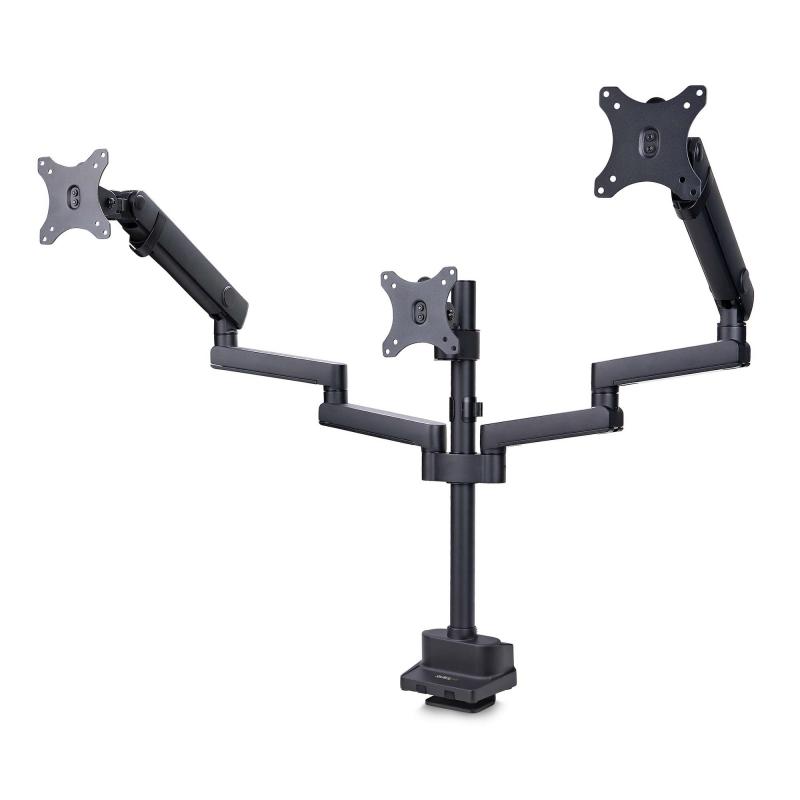 startechcom-soporte-de-escritorio-para-3-monitores-vesa-75x75-100x100-de-27-pulgadas-grommet-o-abrazadera-en-c-ajuste-sin-herramientas-brazo-asistido-por-resorte
