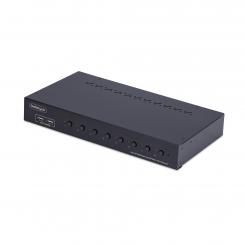 StarTech.com Switch KVM de 8 Puertos DisplayPort 4K 60Hz - Conmutador KVM DP 1.2 4K60 con Kit de Montaje 1U para Rack - con Hub USB de 4 Puertos - Conmutado por Botón y Teclas de Acceso Rápido - TAA