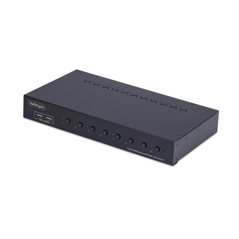 startechcom-switch-kvm-de-8-puertos-displayport-4k-60hz-conmutador-kvm-dp-12-4k60-con-kit-de-montaje-1u-para-rack-con-hub-usb-de-4-puertos-conmutado-por-boton-y-teclas-de-acceso-rapido-taa