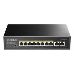 Strong SW8010POE+ switch Gigabit Ethernet (10/100/1000) Energía sobre Ethernet (PoE) Escritorio Negro