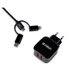 SUBBLIM SUB-CHG-1ZWC02 cargador de dispositivo móvil Negro Interior