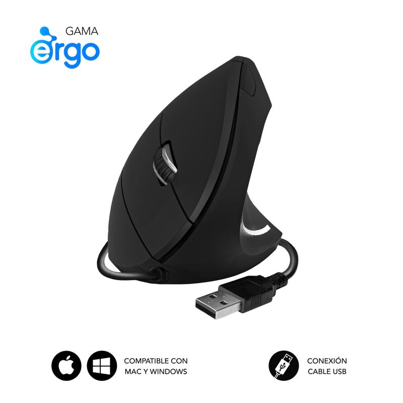subblim-raton-glide-vertical-ergo-wired-mouse-black