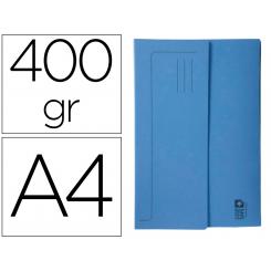 Subcarpeta Cartulina EXACOMPTA Clean Safe Pocket Horizontal DIN A4 con 2 Solapas Azul 400 gr Paquete