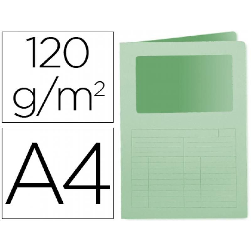 subcarpeta-cartulina-q-connect-din-a4-verde-con-ventana-transparente-120-gr