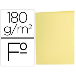 Subcarpeta LIDERPAPEL folio amarillo pastel 180g/m2