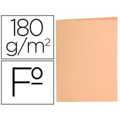 Subcarpeta LIDERPAPEL folio naranja pastel 180g/m2