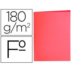 Subcarpeta LIDERPAPEL folio rojo pastel 180g/m2