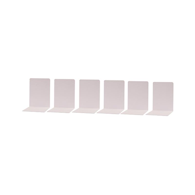 Sujetalibros apoyalibros metálico 160x120x120mm blanco