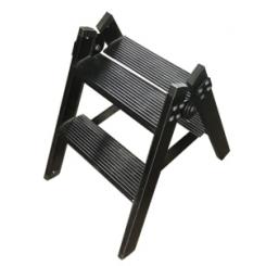 Taburete Sinex 2 Peldaños Aluminio Negro