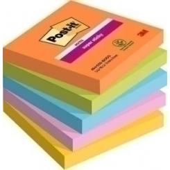Taco Notas Post-It 654 Super Sticky 76X76 Colores Boost Pack De 5