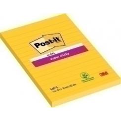 Taco Notas Post-It 660 Super Sticky 101X152 Amarillo Canario Con Lineas