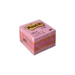 Taco Notas Post-It Cubo 400/H 3  Colores Pastel Rosa
