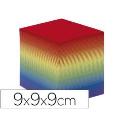 Taco Papel Quo Vadis Encolado Colores Arco Iris 680 Hojas 100% Reciclado 90 gr/m2 90X90X90 mm