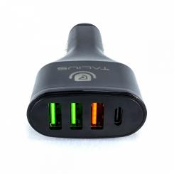 TALIUS PWA-4012 cargador de dispositivo móvil Universal Negro Encendedor de cigarrillos Carga rápida Auto