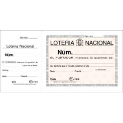 Talonario Catalan Loteria Dos Tintas Loan