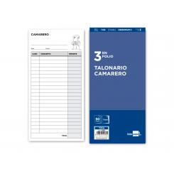 Talonario LIDERPAPEL camarero 3/fº original y 2 copias t314