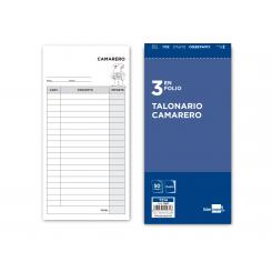 Talonario LIDERPAPEL camarero 3/fº original y copia t214